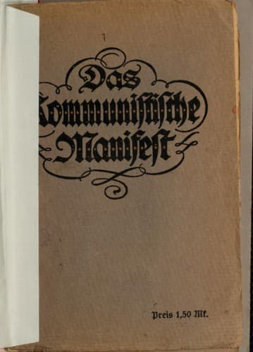 Bìa sách Manifest der Kommunistischen Partei