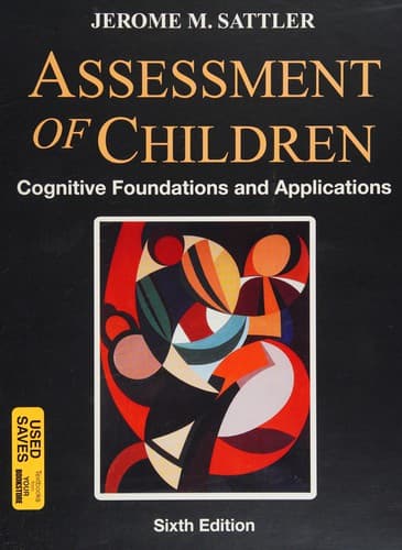Bìa sách Assessment of children