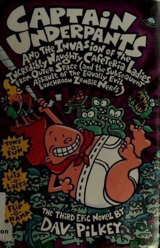 Bìa sách Captain Underpants and the Invasion of the Incredibly Naughty Cafeteria Ladies from Outer Space