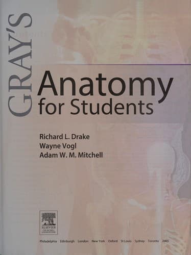 Bìa sách Gray's anatomy for students