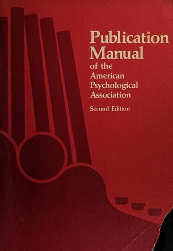 Bìa sách Publication Manual of the American Psycological Association