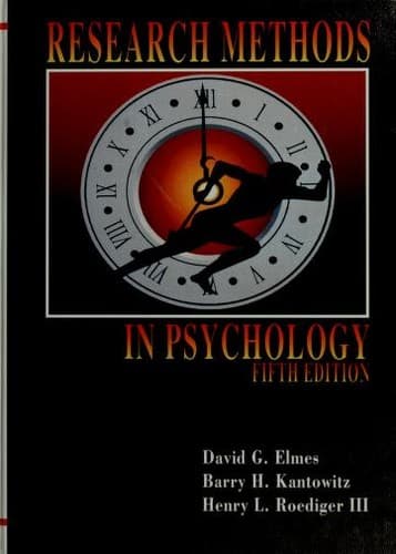 Bìa sách Research methods in psychology