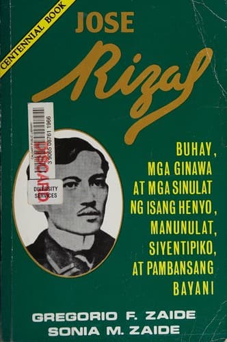 Bìa sách Jose Rizal
