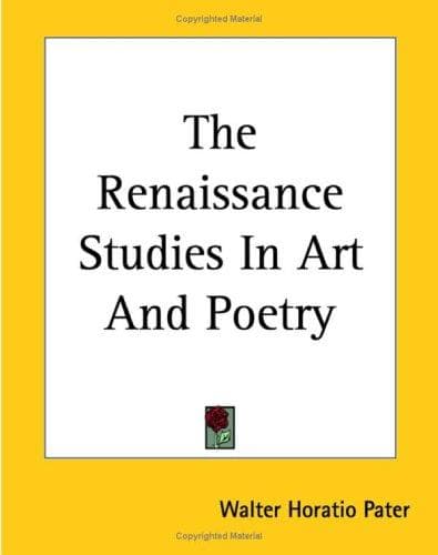 Bìa sách The Renaissance, Studies in Art and Poetry
