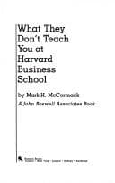 Bìa sách What they don't teach you at Harvard Business School