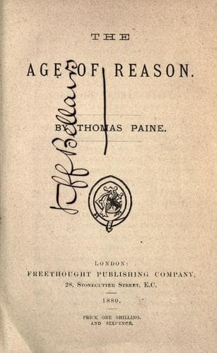 Bìa sách The Age of Reason