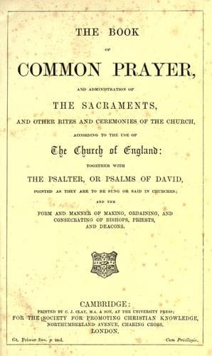 Bìa sách Book of common prayer