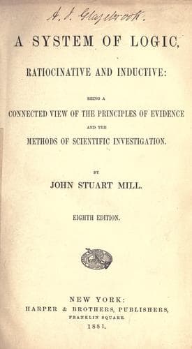 Bìa sách A System of Logic, Ratiocinative and Inductive