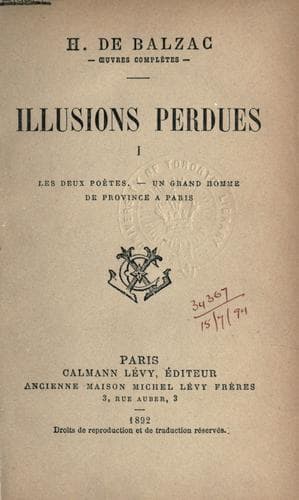 Bìa sách Illusions perdues