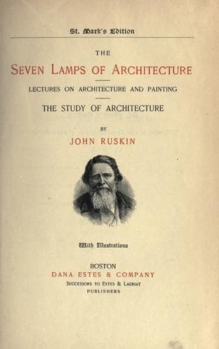 Bìa sách The Seven Lamps of Architecture