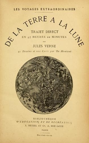 Bìa sách De la terre à la lune
