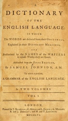 Bìa sách A dictionary of the English language