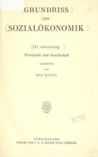 Bìa sách Wirtschaft und Gesellschaft