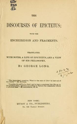Bìa sách The discourses of Epictetus