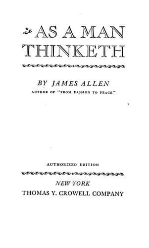 Bìa sách As a Man Thinketh
