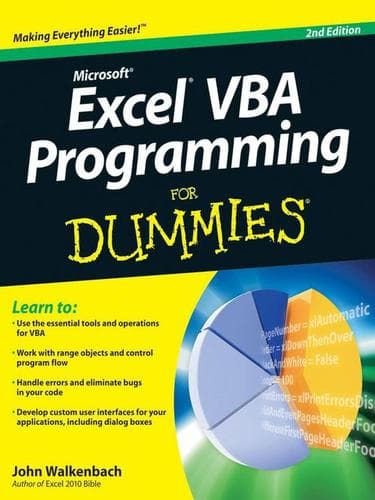 Bìa sách Excel VBA Programming For Dummies