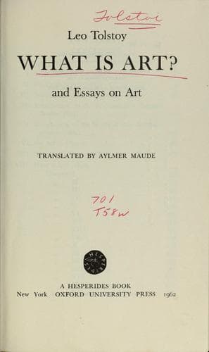Bìa sách Chto takoe iskusstvo? / What is art?