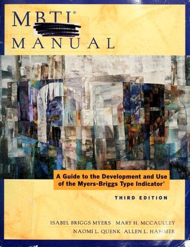 Bìa sách MBTI manual