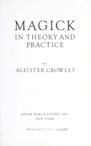 Bìa sách MAGICK in THEORY and PRACTICE