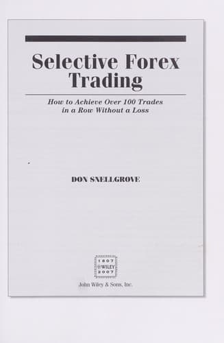 Bìa sách Selective Forex trading