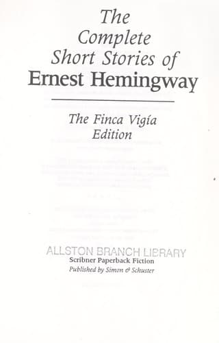 Bìa sách The Short Stories of Ernest Hemingway