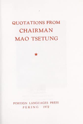Bìa sách Mao Tŝe-tung's quotations