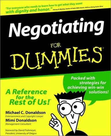 Bìa sách Negotiating for dummies