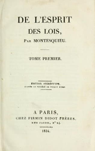Bìa sách De l'esprit des lois