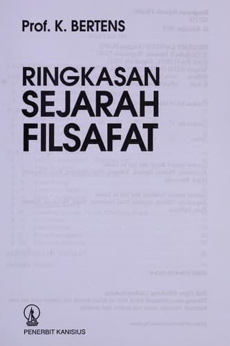 Bìa sách Ringkasan sejarat filsafat