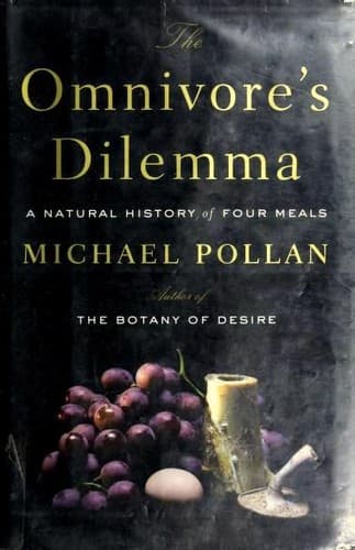 Bìa sách Omnivore's Dilemma. A Natural History of Four Meals