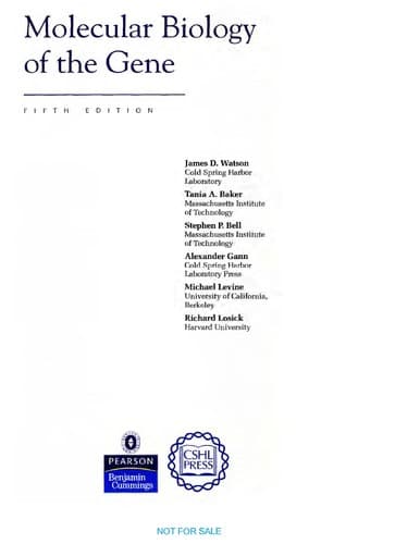 Bìa sách Molecular biology of the gene