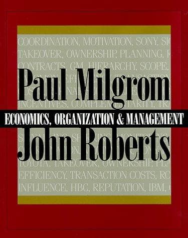Bìa sách Economics, organization, and management
