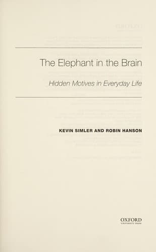 Bìa sách The elephant in the brain