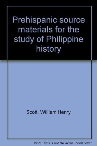 Bìa sách Prehispanic source materials for the study of Philippine history