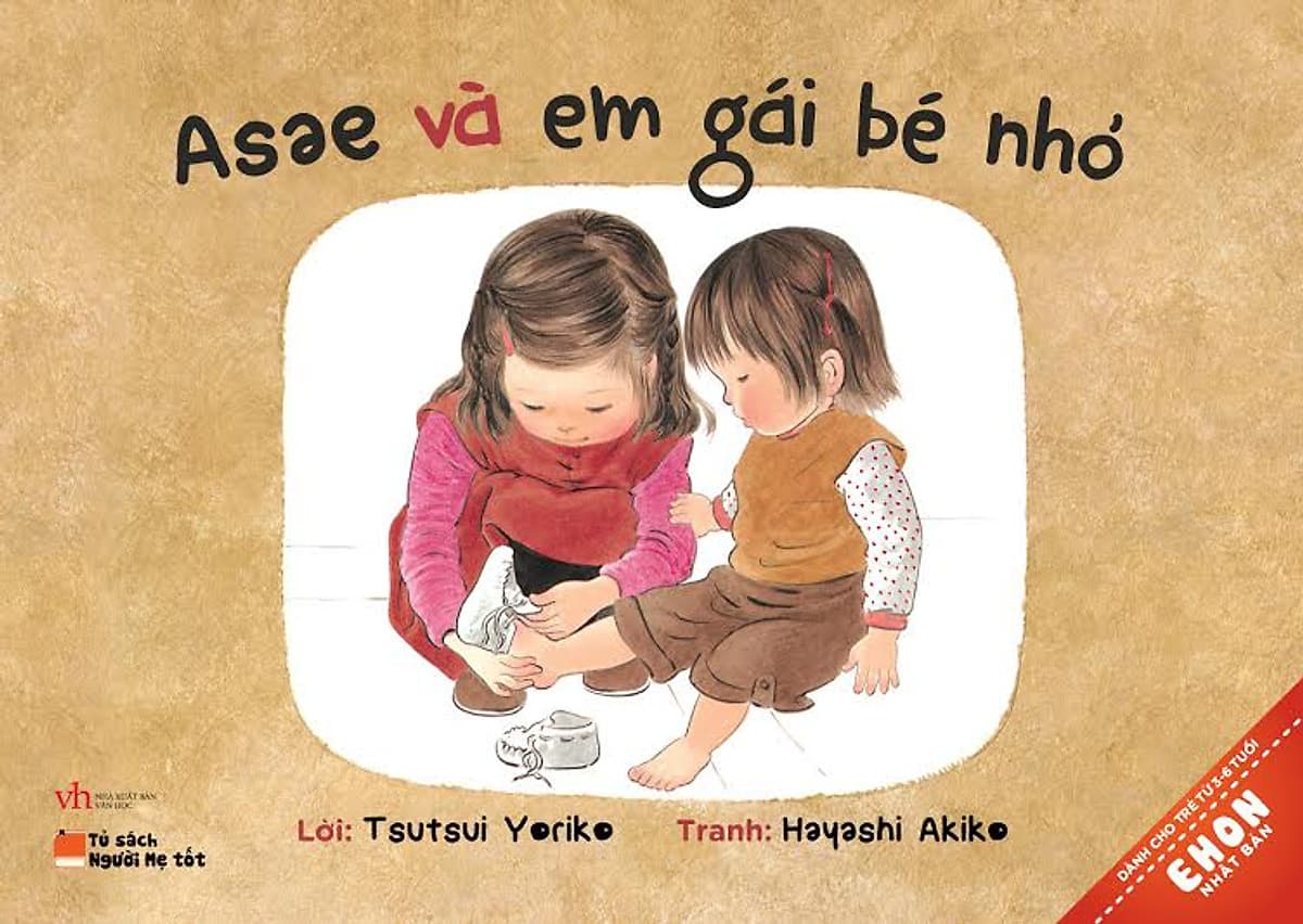Bìa sách Ehon Nhật Bản - Asae Và Em Gái Bé Nhỏ