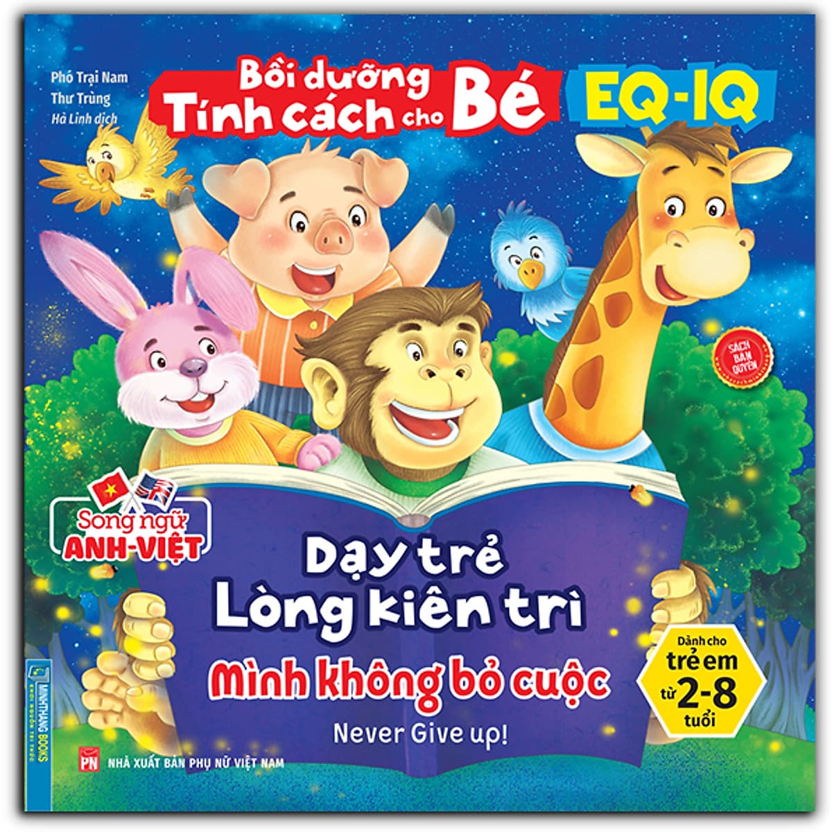 Bìa sách Bồi Dưỡng Tính Cách Cho Bé EQ IQ (2-8 Tuổi) - Dạy Trẻ Lòng Kiên Trì(Song Ngữ ANH - VIỆT) (Sách Bản Quyền)