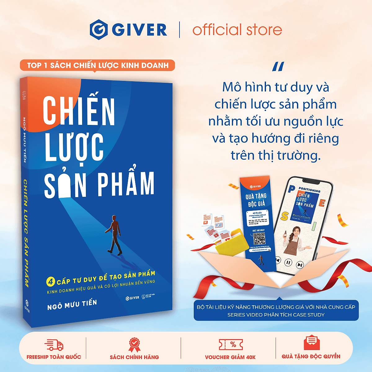 Bìa sách Chiến Lược Sản Phẩm - 4 Cấp Tư Duy Để Tạo Sản Phẩm Kinh Doanh Hiệu Quả Và Có Lợi Nhuận Bền Vững