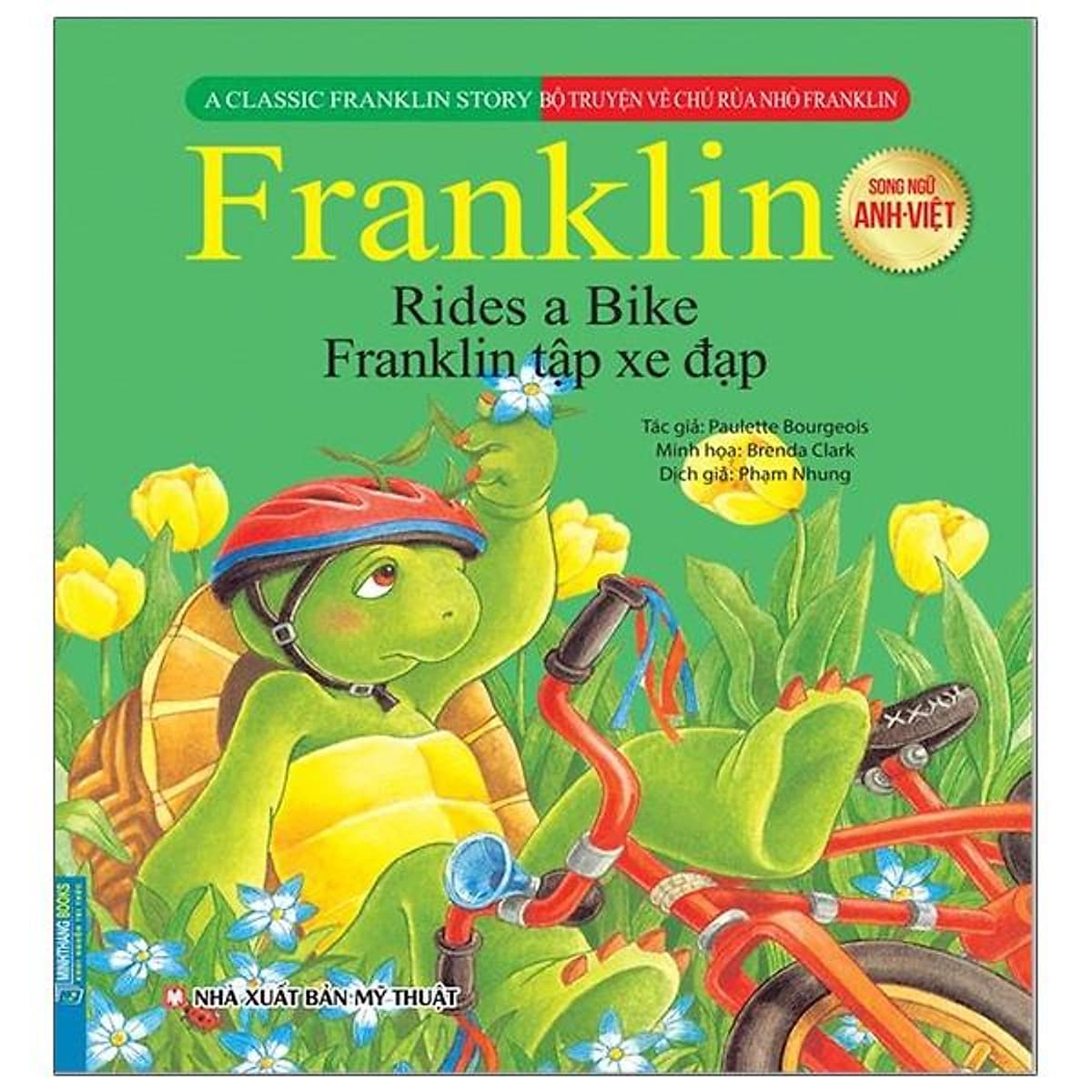 Bìa sách Bộ Truyện Về Chú Rùa Nhỏ Franklin - Franklin Tập Xe Đạp (Song Ngữ Anh-Việt)