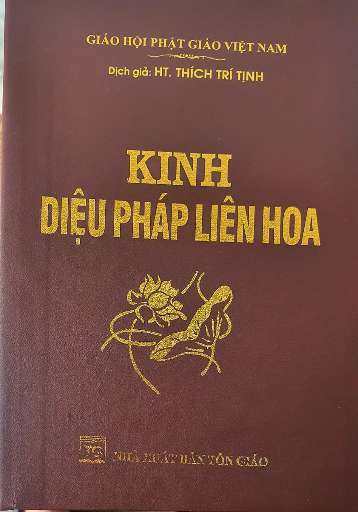 Bìa sách Kinh Diệu Pháp Liên Hoa bìa cứng