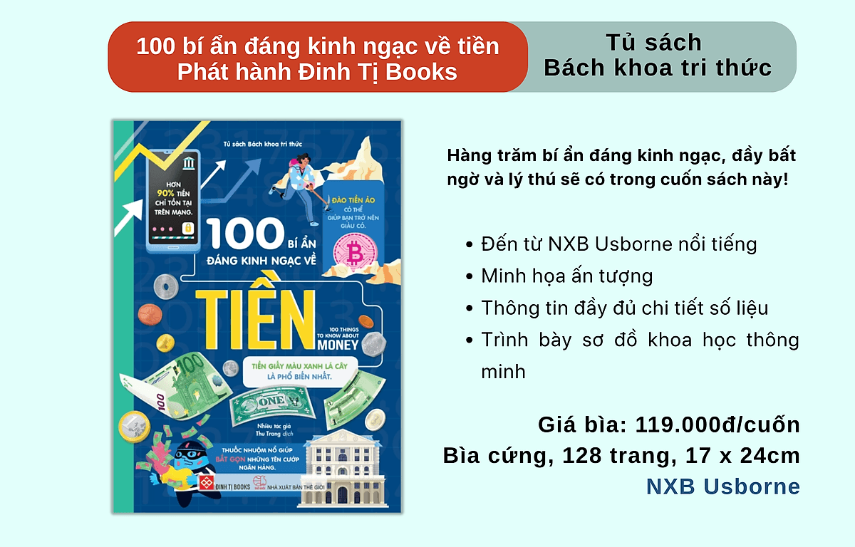 Bìa sách 100 Bí Ẩn Đáng Kinh Ngạc Về Tiền - 100 Things To Know About Money