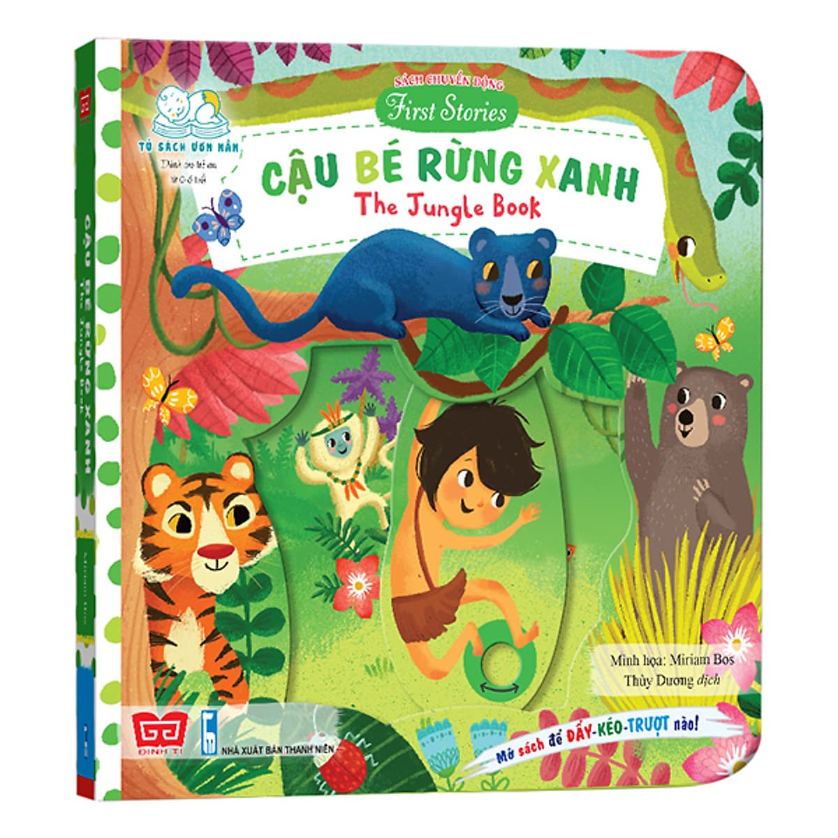 Bìa sách Tương Tác - Sách Chuyển Động - First Stories - The Jungle Book - Cậu Bé Rừng Xanh