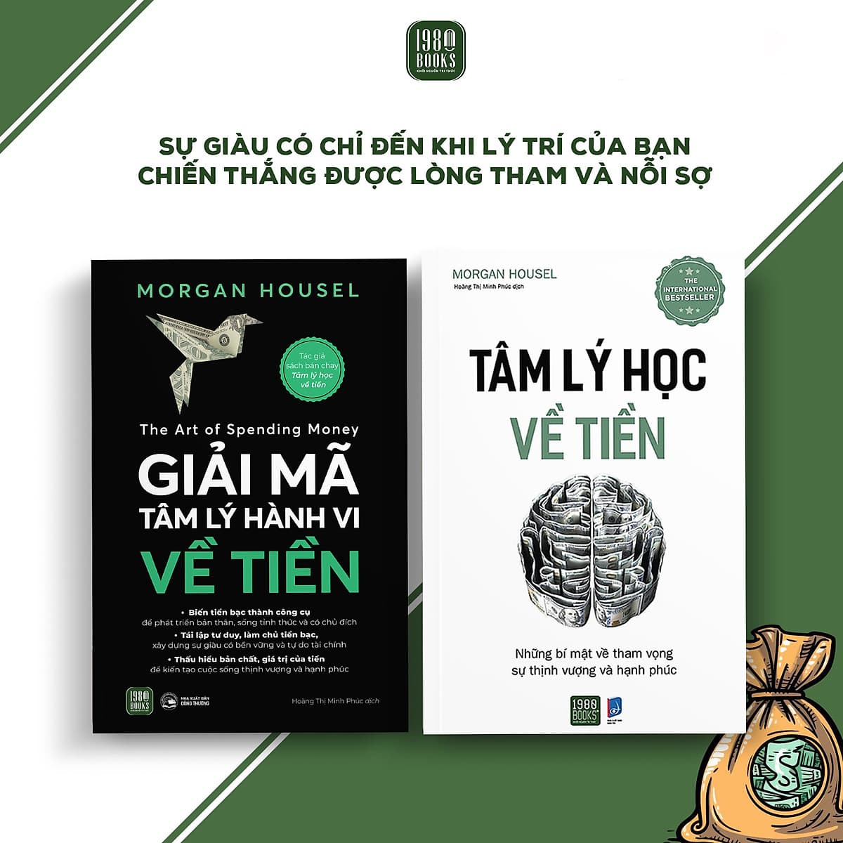 Bìa sách Combo 2 cuốn : Tâm Lý Học Về Tiền + Giải Mã Tâm Lý Hành Vi Về Tiền