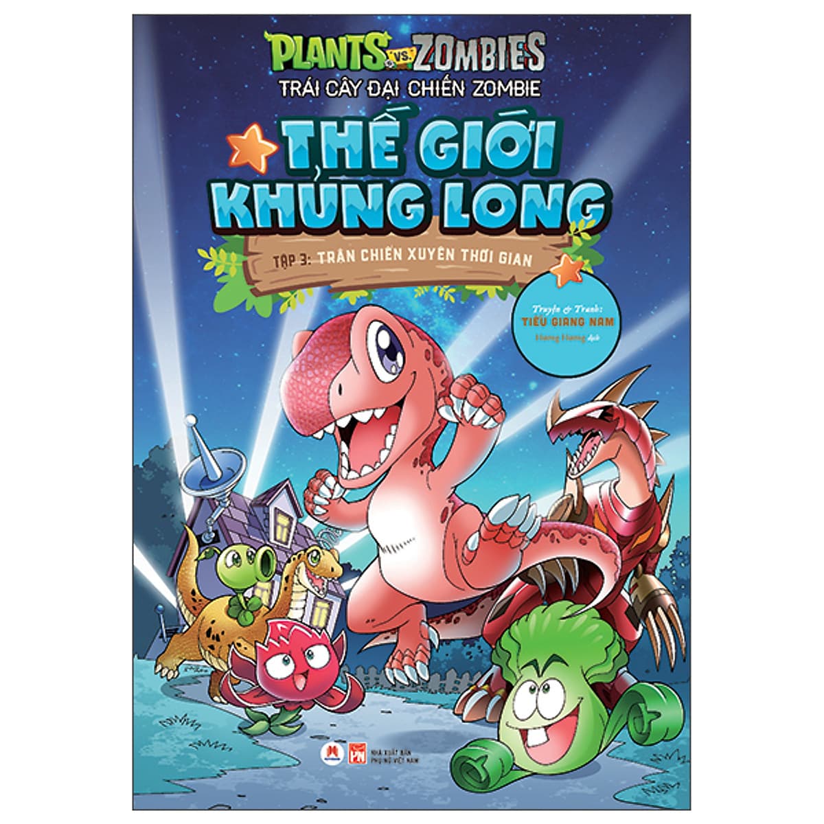 Bìa sách Trái Cây Đại Chiến Zombie - Thế giới Khủng Long Tập 3 - Trận Chiến Xuyên Thời Gian