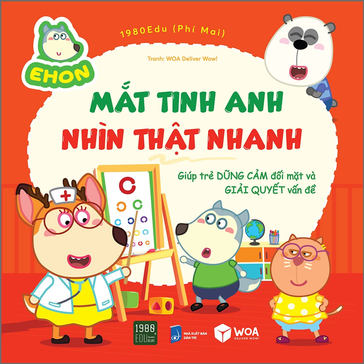 Bìa sách Wolfoo Ehon - Mắt Tinh Anh, Nhìn Thật Nhanh