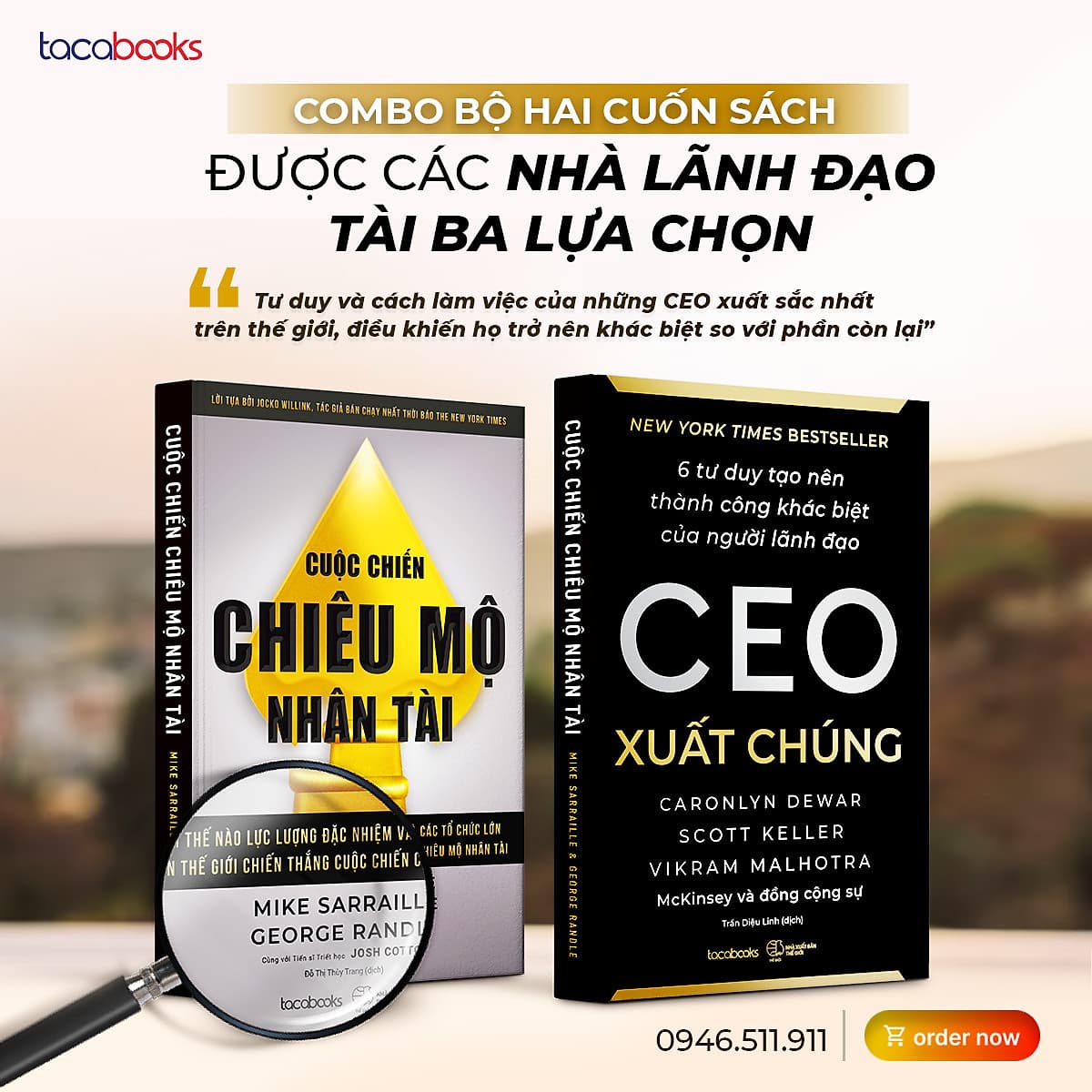 Bìa sách BỘ 2 CUỐN SÁCH CEO XUẤT CHÚNG VÀ CUỘC CHIẾN CHIÊU MỘ NHÂN TÀI