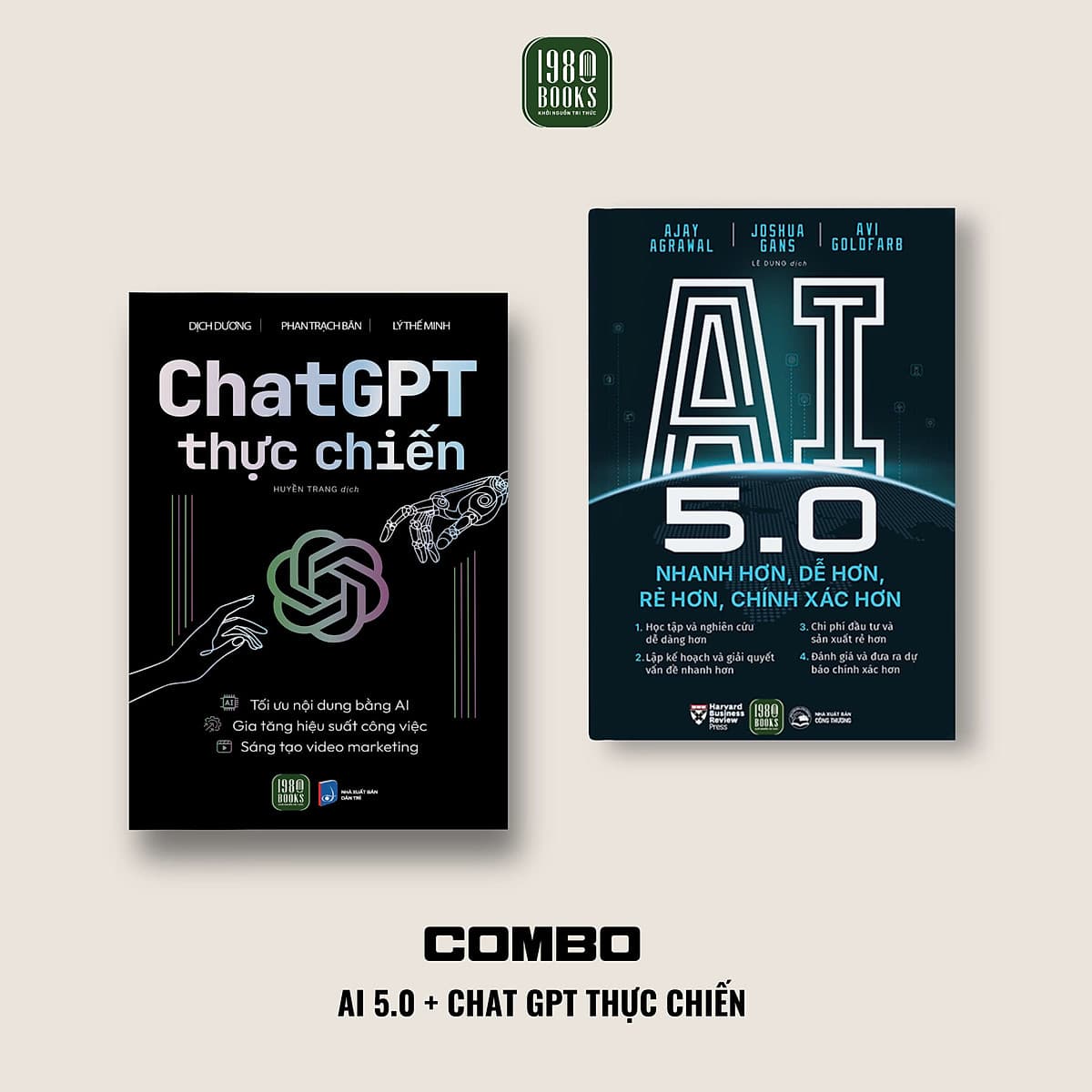 Bìa sách Combo Chat GPT Thực Chiến + AI 5.0