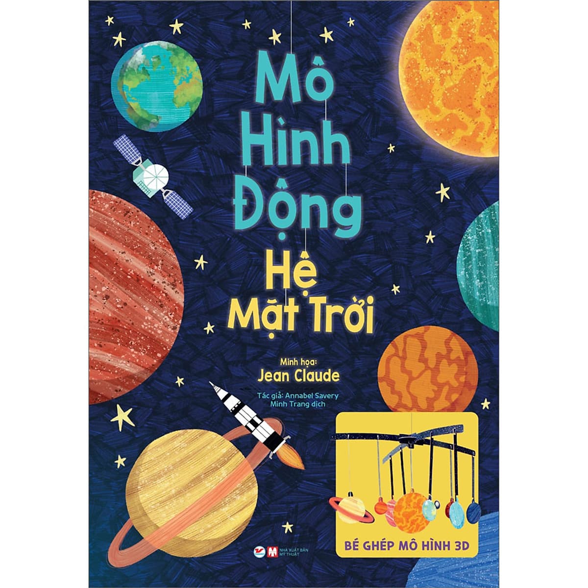 Bìa sách Hệ Mặt Trời - Mô Hình Động, Bé Ghép Mô Hình 3D