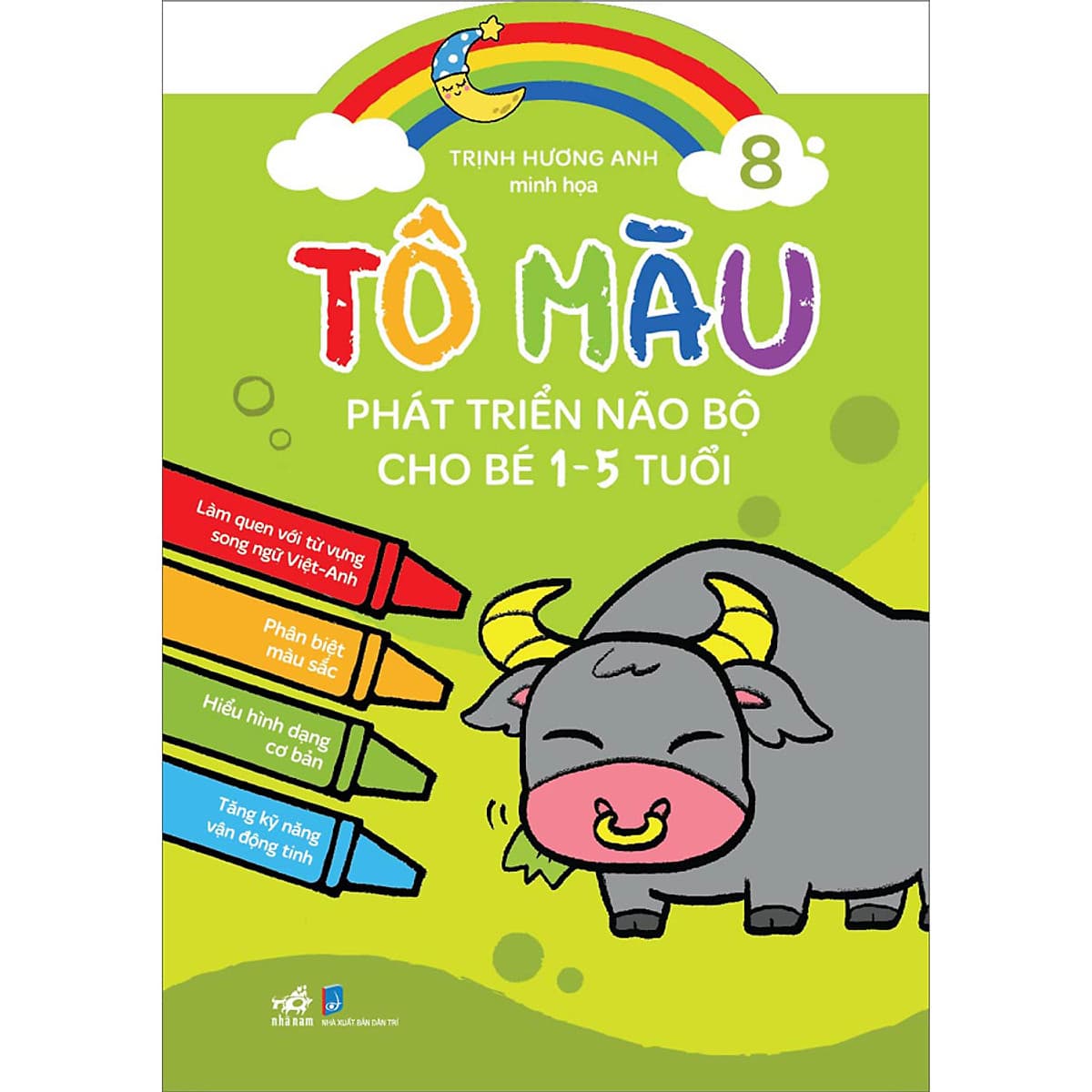 Bìa sách Tô Màu Phát Triển Não Bộ Cho Bé 1-5 Tuổi Tập 8