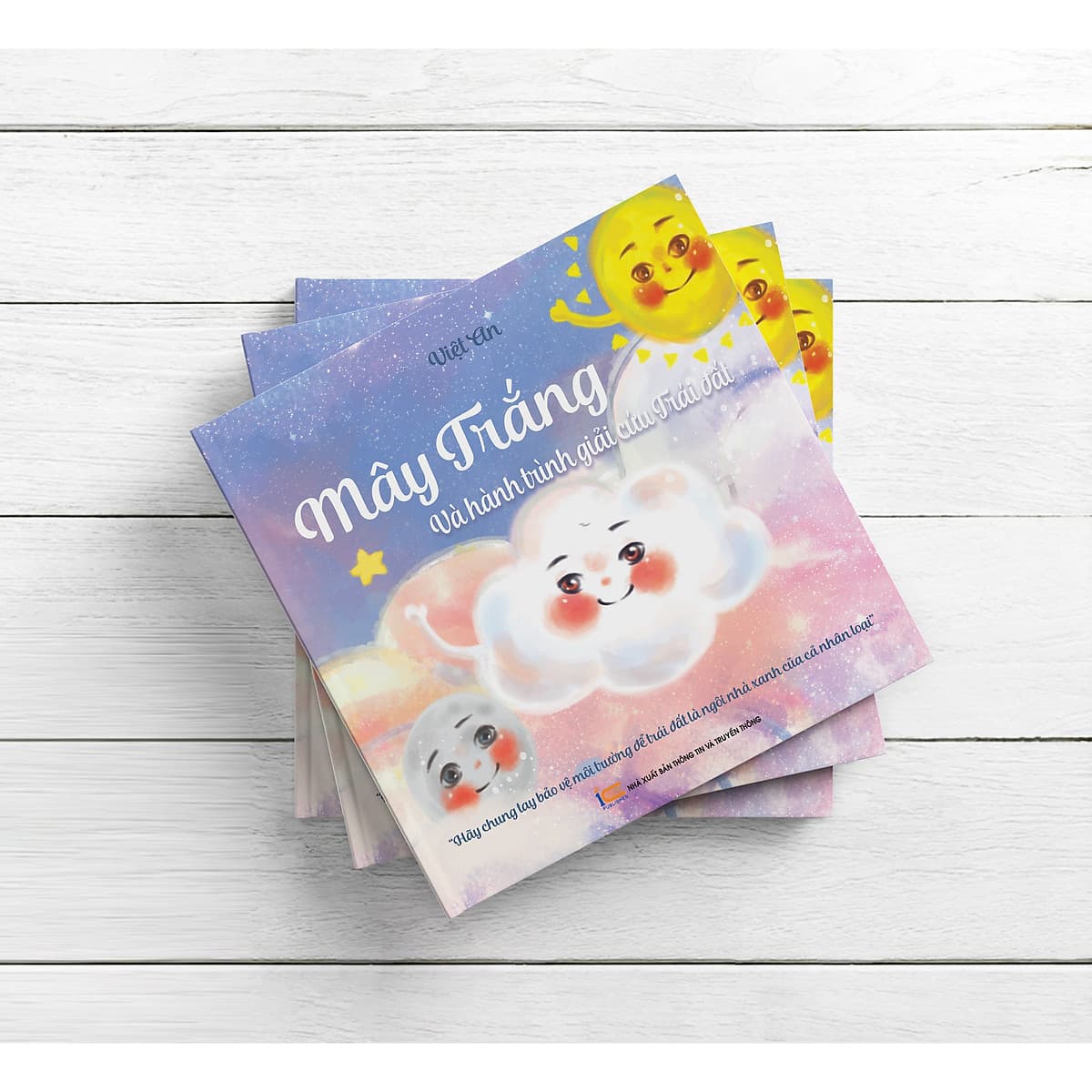 Bìa sách Thiếu Nhi - Truyện Tranh Mây Trắng và hành trình giải cứu Trái đất