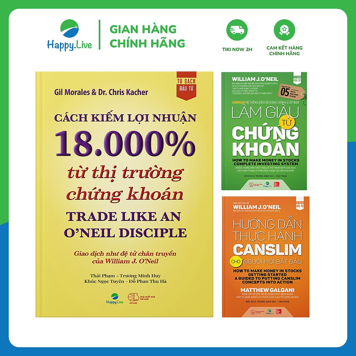 Bìa sách Giao dịch theo xu hướng đánh bại thị trường (Gồm 3 cuốn) - Happy Live